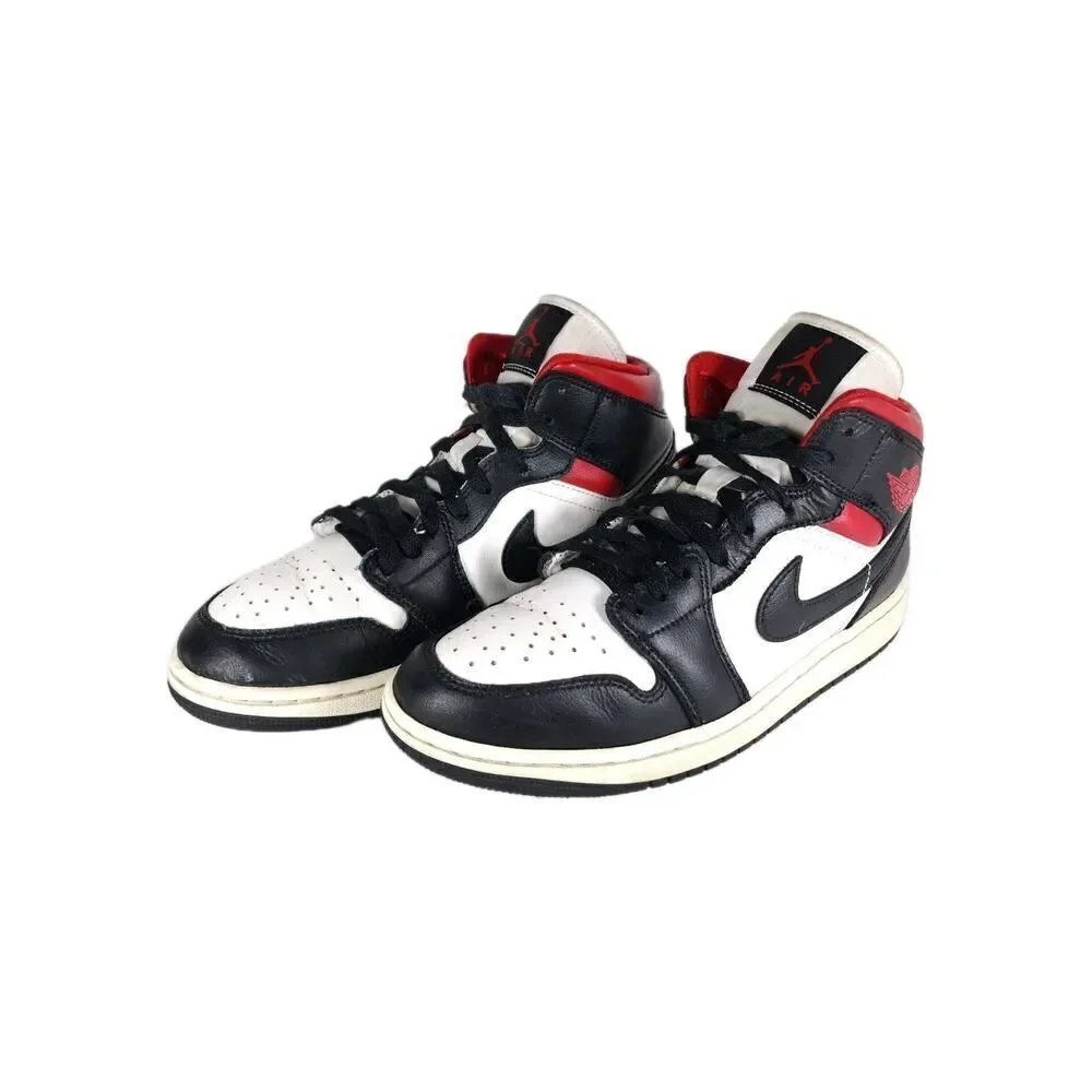 Nike Women’s Jordan 1 US9,5 Black Sail Gym Red Mid Top Sneakers Shoes BQ6472-061
